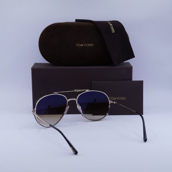 Tom Ford Dickon FT0527 28F Aviator Sunglasses - Gold/Brown - Picture 6 of 9